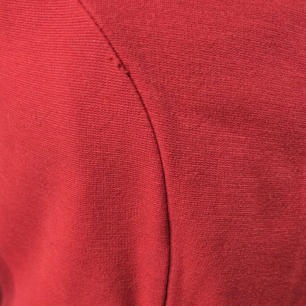 Torrid Red Ponte Knit Collarless Peplum Back Hem Jacket Office Preppy - Picture 9 of 9
